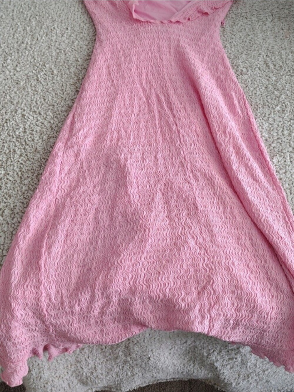 FREE PEOPLE Pink Off-Shoulder Ruffle Women's Dress - Picture 8 of 10